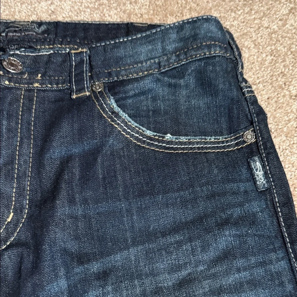 Silver Jeans Indigo Wash Straight Leg Denim#069 - Picture 6 of 14